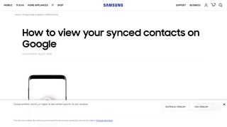 How to view your synced contacts on Google | Samsung Support ...