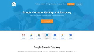 Google Contacts Backup & Recovery Service – Spinbackup