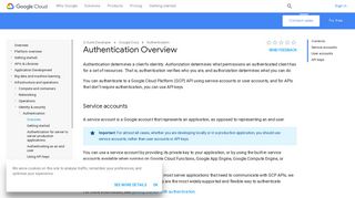 Authentication Overview | Authentication | Google Cloud