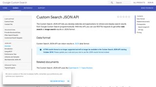 Custom Search JSON API | Custom Search | Google Developers