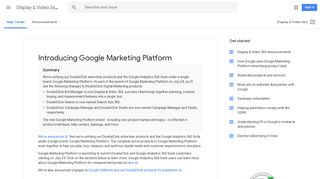 Introducing Google Marketing Platform - Display & Video 360 Help
