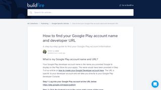 How to find your Google Play account name and developer URL ...