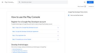How to use the Play Console - Play Console Help - Google Support