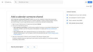 Add a calendar someone shared - G Suite Help - Google Support