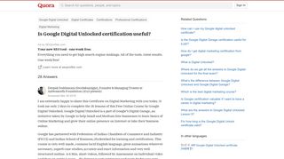 Is Google Digital Unlocked certification useful? - Quora