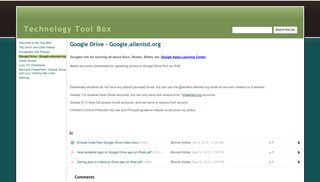 Google Drive - Google.allenisd.org - Technology Tool Box - Google Sites