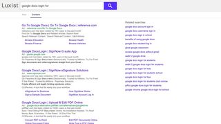 google docs login for - Luxist - Content Results