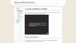 1. Create and Share a Folder - Google Docs Tutorial - Google Sites