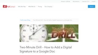How to Add a Digital Signature to Google Docs | FullContact