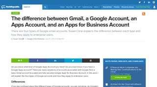 The difference between Gmail, a Google Account, an Apps Account ...