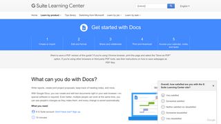 Google Docs: Get Started | Learning Center | G Suite