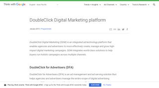 DoubleClick Digital Marketing platform - Think with Google