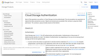 Cloud Storage Authentication | Cloud Storage | Google Cloud