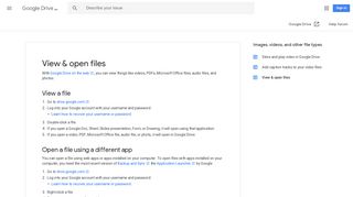 View & open files - Google Drive Help - Google Support
