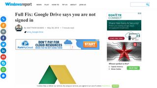 Full Fix: Google Drive says you are not signed in - Windows Report