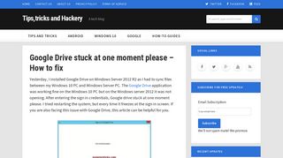 Google Drive stuck at one moment please - How to fix -Tips,tricks and ...