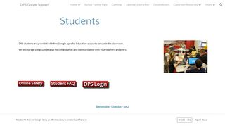 DPS Google Support - Students