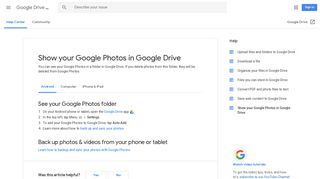 Show your Google Photos in Google Drive - Android - Google Drive Help