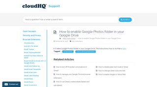 How to enable Google Photos folder in your Google Drive – cloudHQ ...