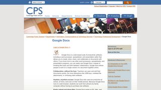 Google Docs - Cambridge Public Schools