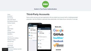 Third-Party Accounts - Guide to Two-Factor Authentication · Duo Security