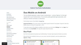 Duo Mobile on Android - Guide to Two-Factor Authentication · Duo ...