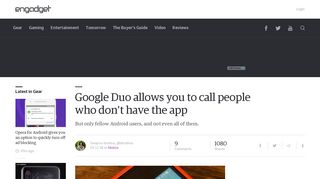 Google Duo allows you to call people who don't have the app