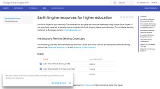 Earth Engine resources for higher education | Google Earth Engine ...