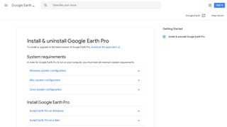 Install & uninstall Google Earth Pro - Google Earth Help