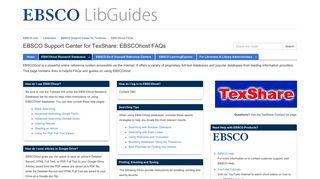 EBSCOhost FAQs - EBSCO Support Center for TexShare - LibGuides ...
