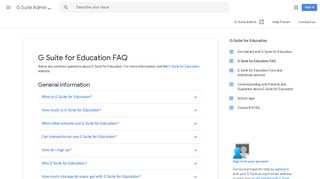 G Suite for Education FAQ - G Suite Admin Help - Google Support