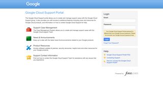 Log in to Enterprise Support Portal - Google