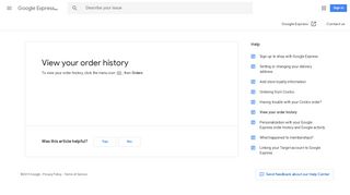 View your order history - Google Express Help - Google Support