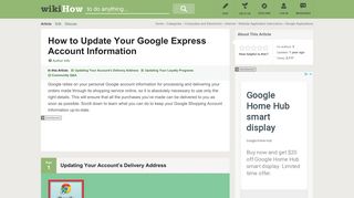 How to Update Your Google Express Account Information: 15 Steps