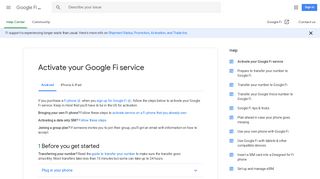Activate your Google Fi service - Android - Google Fi Help