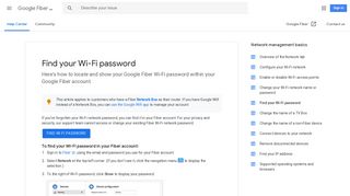 Find your Wi-Fi password - Google Fiber Help - Google Support