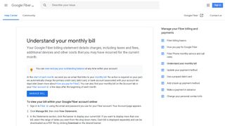 Understand your monthly bill - Google Fiber Help - Google Support
