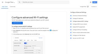 Configure advanced Wi-Fi settings - Google Fiber Help