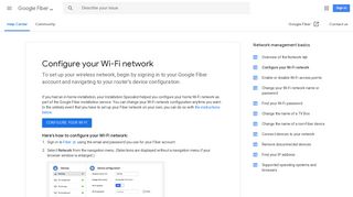 Configure your Wi-Fi network - Google Fiber Help - Google Support