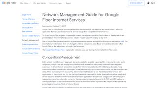 Network Management – Google Fiber