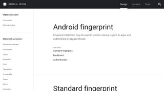 Android fingerprint - Material Design