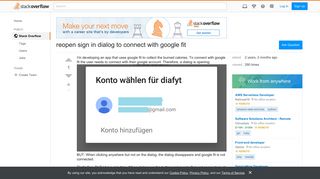reopen sign in dialog to connect with google fit - Stack Overflow
