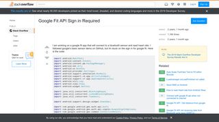 Google Fit API Sign in Required - Stack Overflow
