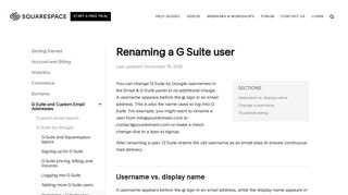 Renaming a G Suite user – Squarespace Help