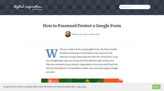 How to Password Protect a Google Form - Labnol
