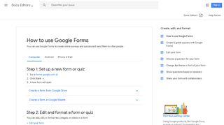 How to use Google Forms - Computer - Docs Editors Help
