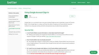 Using Google Account Sign In – Help @ Practice Better