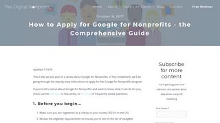 How to Apply for Google for Nonprofits - the Comprehensive Guide ...
