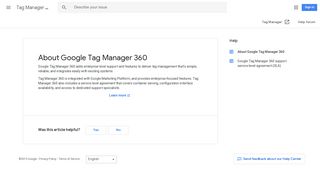 About Google Tag Manager 360 - Tag Manager Help - Google Support