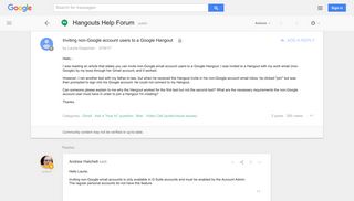 Inviting non-Google account users to a Google Hangout - Google ...